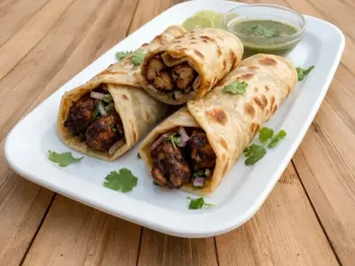 Chicken Seekh Kabab Paratha Roll